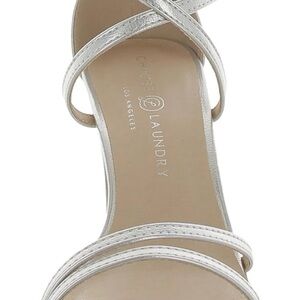 Chinese Laundry Silver Heels Strappy Elegance